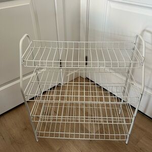 White Metal Wire Shelf